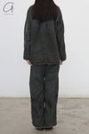 Mutedance 24 Autumn and Winter Flower Dye V-Neck Top Series MD-MD24FW59-GRAY MD24FW58 MD24FW59
